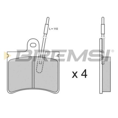 BP2161.JPG Kit Pastiglie Freno Anteriore Citro-n Axel Gs Break Gs Bp2161 4251.87 Con Contatto Segnalazione Usura S.f. Citroen Br