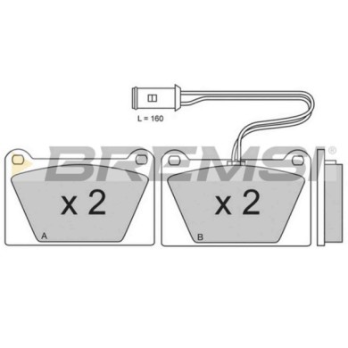 BP2179.JPG Kit Pastiglie Freno Anteriore Austin Metro I Fastback (xf) Bp2179 Gbp90258 Con Contatto Segnalazione Usura S.f. Lucas