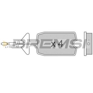 BP2195.JPG Kit Pastiglie Freno Anteriore Citro-n Ami Break Ami Bp2195 95 542 661 Con Contatto Segnalazione Usura S.f. Citroen Br