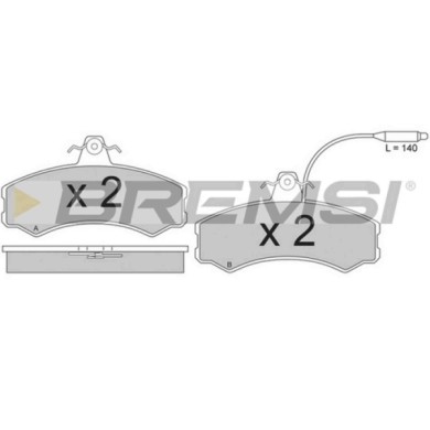BP2196.JPG Kit Pastiglie Freno Anteriore Alfa Romeo Ar 6 Autobus (280) Bp2196 9 938 205 Con Contatto Segnalazione Usura S.f. Luc