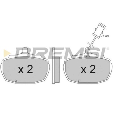 BP2206.JPG Kit Pastiglie Freno Anteriore Austin Ambassador I Fastback Bp2206 Gbp90111 Con Contatto Segnalazione Usura S.f. Lockh