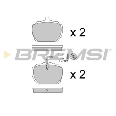 BP2207.JPG Kit Pastiglie Freno Anteriore Bedford Blitz Bp2207 16 05 999 Con Contatto Segnalazione Usura S.f. Lockheed Bremsi