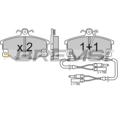 BP2210.JPG Kit Pastiglie Freno Anteriore Lancia Delta I Prisma Bp2210 5 983 913 Con Contatto Segnalazione Usura S.f. Lucas Girli