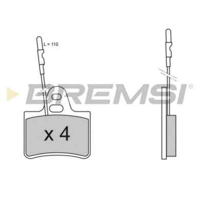 BP2214.JPG Kit Pastiglie Freno Posteriore Citro-n Mehari Bp2214 95542662 Con Contatto Segnalazione Usura S.f. Citroen Bremsi