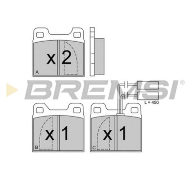 BP2225.JPG Kit Pastiglie Freno Posteriore Alfa Romeo 75 90 Alfetta Alfetta Gt Giulietta Gtv Rz Sz Bp2225 0060 704 084 S.f. Ate B