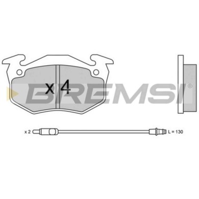 BP2229.JPG Kit Pastiglie Freno Anteriore Peugeot 205 I 205 I Cabriolet 305 Ii 305 Ii Break Bp2229 4250.32 S.f. Bendix Bremsi