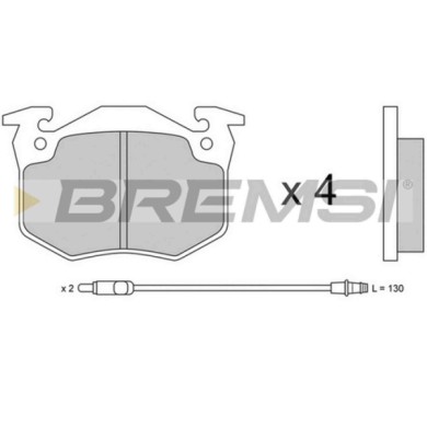 BP2230.JPG Kit Pastiglie Freno Anteriore Alpine A310 Peugeot 505 505 Break 604 Renault 5 Bp2230 60 00 061 026 S.f. Bendix Bremsi
