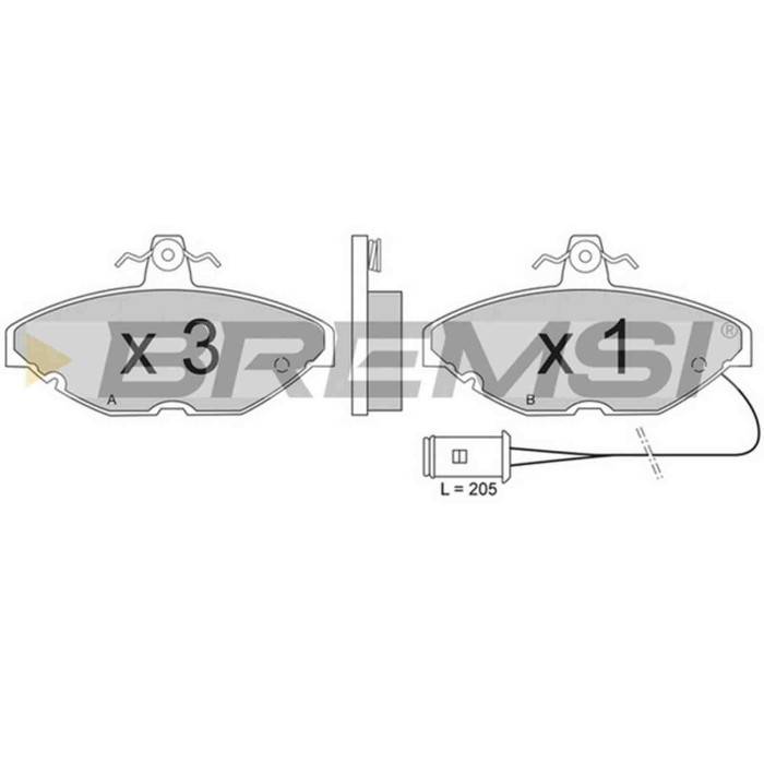 BP2258.JPG Kit Pastiglie Freno Anteriore Austin Maestro Fastback (xc) Bp2258 Bhm7237 Con Contatto Segnalazione Usura S.f. Lucas 