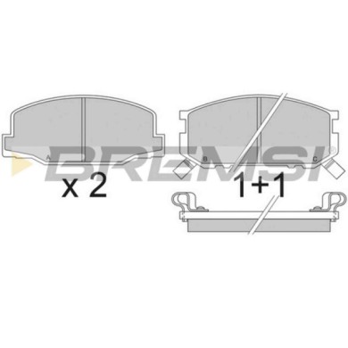 BP2272.JPG Kit Pastiglie Freno Anteriore Lotus Esprit S3 Esprit S4 Excel Toyota Celica Celica Coupú Bp2272 A082j-6109f S.f. Akeb