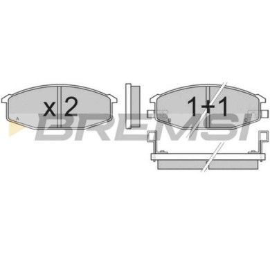 BP2273.JPG Kit Pastiglie Freno Anteriore Nissan 280 Zx,zxt Urvan Autobus Urvan Furgonato Bp2273 41060-p9125 S.f. Sumitomo Bremsi