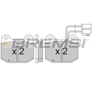 BP2274.JPG Kit Pastiglie Freno Anteriore Alfa Romeo 75 90 Gtv Bp2274 0060 719 983 Con Contatto Segnalazione Usura S.f. Ate Brems
