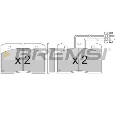BP2275.JPG Kit Pastiglie Freno Anteriore Alfa Romeo Ar 8 Furgonato (280) Bp2275 4 432 481 Con Contatto Segnalazione Usura S.f. B