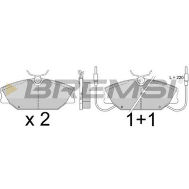 BP2277.JPG Kit Pastiglie Freno Anteriore Renault 25 5 Espace Ii Megane I Super 5 Twingo I Bp2277 77 01 202 289 S.f. Lucas Girlin