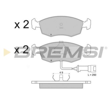 BP2282.JPG Kit Pastiglie Freno Anteriore Ford Granada Ii (gu) Bp2282 1 640 754 Con Contatto Segnalazione Usura S.f. Ate Bremsi