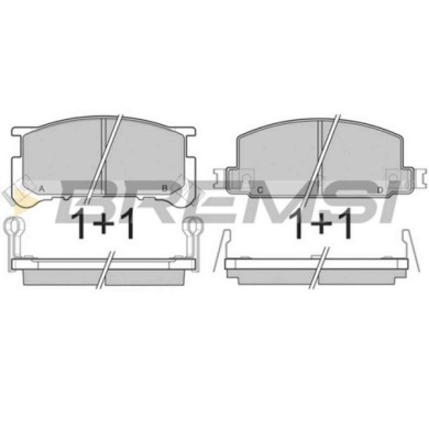BP2285.JPG Kit Pastiglie Freno Anteriore Subaru Leone Ii Leone Ii Hatchback Leone Ii Station Wagon Bp2285 72519-1072 S.f. Akebon