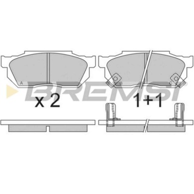 BP2289.JPG Kit Pastiglie Freno Anteriore Honda Civic Iv Hatchback (ec Ed Ee) Bp2289 45022-sa5-000 S.f. Akebono Bremsi