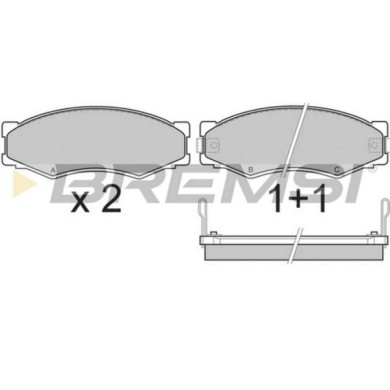 BP2301.JPG Kit Pastiglie Freno Anteriore Nissan 300 Zx Silvia Vanette Autobus Vanette Furgonato Bp2301 41060-03r85 S.f. Akebono 