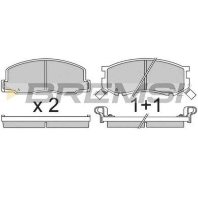BP2307.JPG Kit Pastiglie Freno Anteriore Toyota Liteace Autobus Liteace Furgonato Liteace Wagon Model F Bp2307 04465-27010 S.f. 