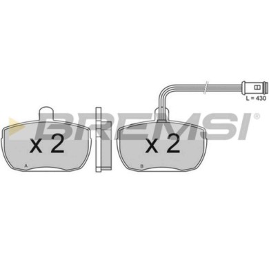 BP2315-1.JPG Kit Pastiglie Freno Anteriore Iveco Daily I Furgonato Bp2315-1 190 6111 Con Contatto Segnalazione Usura S.f. Lockhe