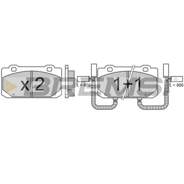 BP2319.JPG Kit Pastiglie Freno Anteriore Alfa Romeo 33 33 Sportwagon Alfasud Sprint Arna Bp2319 0060 750 465 S.f. Ate Bremsi