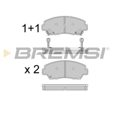 BP2326.JPG Kit Pastiglie Freno Anteriore Mazda B-serie Bp2326 Ub39-49-280 S.f. Sumitomo Bremsi