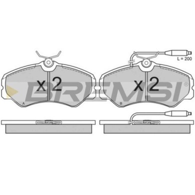 BP2337.JPG Kit Pastiglie Freno Anteriore Alfa Romeo Ar 6 Autobus (280) Bp2337 9 941 207 Con Contatto Segnalazione Usura S.f. Luc