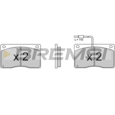 BP2340.JPG Kit Pastiglie Freno Anteriore Renault Master I Autobus (t) Bp2340 50 01 000 478 Con Contatto Segnalazione Usura Brems