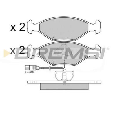 BP2343.JPG Kit Pastiglie Freno Anteriore Fiat Duna (146) Bp2343 5 882 942 Con Contatto Segnalazione Usura S.f. Ate Bremsi