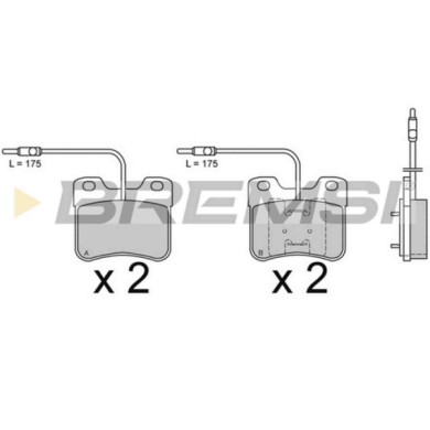 BP2344.JPG Kit Pastiglie Freno Anteriore Citro-n Ax Saxo Mega Club Peugeot 106 I 106 Ii Bp2344 95 650 935 Con Contatto Segnalazi