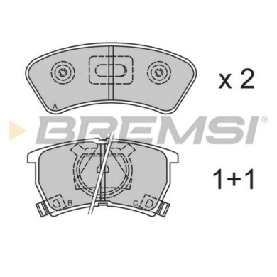 BP2352.JPG Kit Pastiglie Freno Anteriore Mazda 323 Iii 323 Iii Station Wagon Bp2352 Bg12-49-280 S.f. Akebono Bremsi