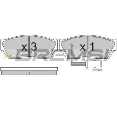 BP2355.JPG Kit Pastiglie Freno Anteriore Rover 200 Tre Volumi Bp2355 Gbp90289 Con Contatto Segnalazione Usura S.f. Sumitomo Brem