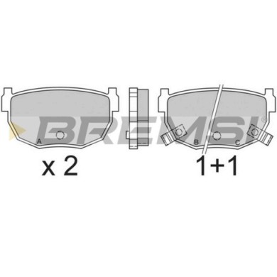 BP2357.JPG Kit Pastiglie Freno Posteriore Nissan 200 Sx 300 Zx Silvia Bp2357 44060-01p90 S.f. Akebono Bremsi
