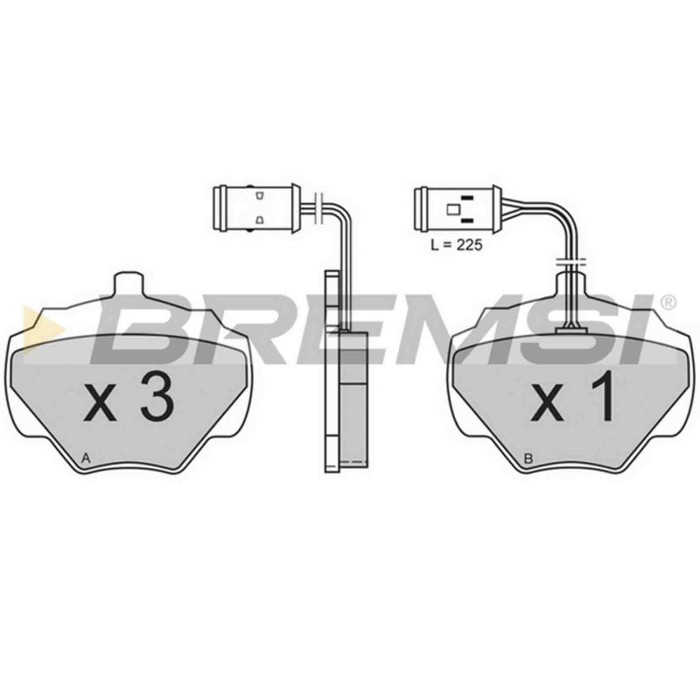 BP2361.JPG Kit Pastiglie Freno Posteriore Carbodies Fx Fairway Bp2361 Con Contatto Segnalazione Usura S.f. Lockheed Bremsi