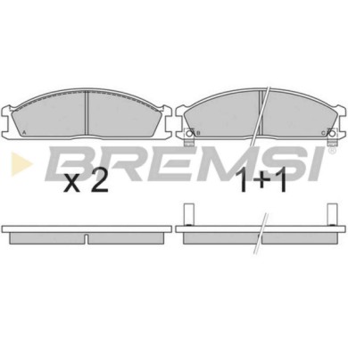 BP2370.JPG Kit Pastiglie Freno Anteriore Nissan Navara (d22) Bp2370 41060-05n90 S.f. Akebono Bremsi