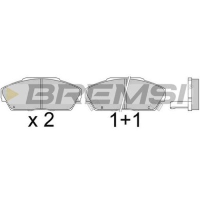 BP2371.JPG Kit Pastiglie Freno Anteriore Acura Legend Bp2371 45022-sd4-a10 S.f. Akebono Bremsi