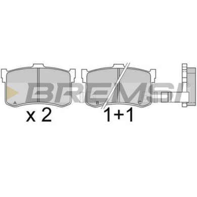 BP2372.JPG Kit Pastiglie Freno Posteriore Acura Legend Bp2372 43022-sd4-000 S.f. Akebono Bremsi