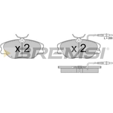 BP2373.JPG Kit Pastiglie Freno Anteriore Lancia Delta I Thema Dedra Fiat Croma Bp2373 9 944 329 Con Contatto Segnalazione Usura 