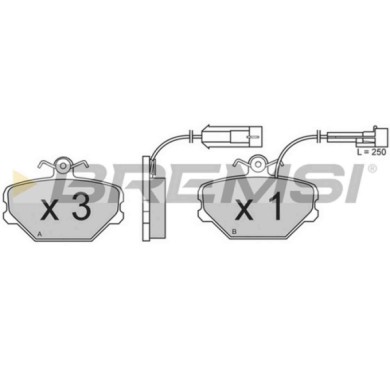 BP2375.JPG Kit Pastiglie Freno Anteriore Fiat Tempra Tempra Sw Tipo Uno Lancia Dedra Bp2375 5 888 781 Con Contatto Segnalazione 