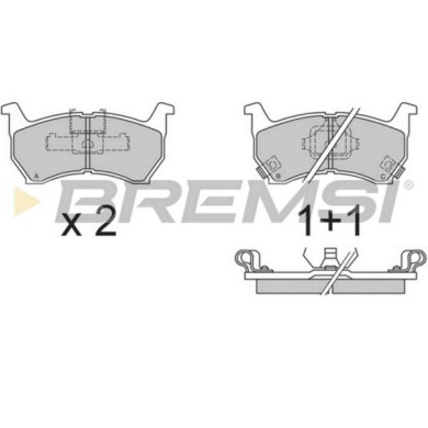 BP2377.JPG Kit Pastiglie Freno Anteriore Mazda 626 Ii 626 Ii Hatchback Bp2377 Ga97-49-280 S.f. Akebono Bremsi
