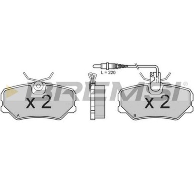 BP2379.JPG Kit Pastiglie Freno Anteriore Peugeot 405 I (15b) Bp2379 16 114 587 80 Con Contatto Segnalazione Usura S.f. Lucas Gir