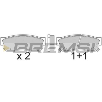 BP2388.JPG Kit Pastiglie Freno Anteriore Nissan Sunny Ii Coupú Bp2388 41060-01a26 S.f. Sumitomo Bremsi