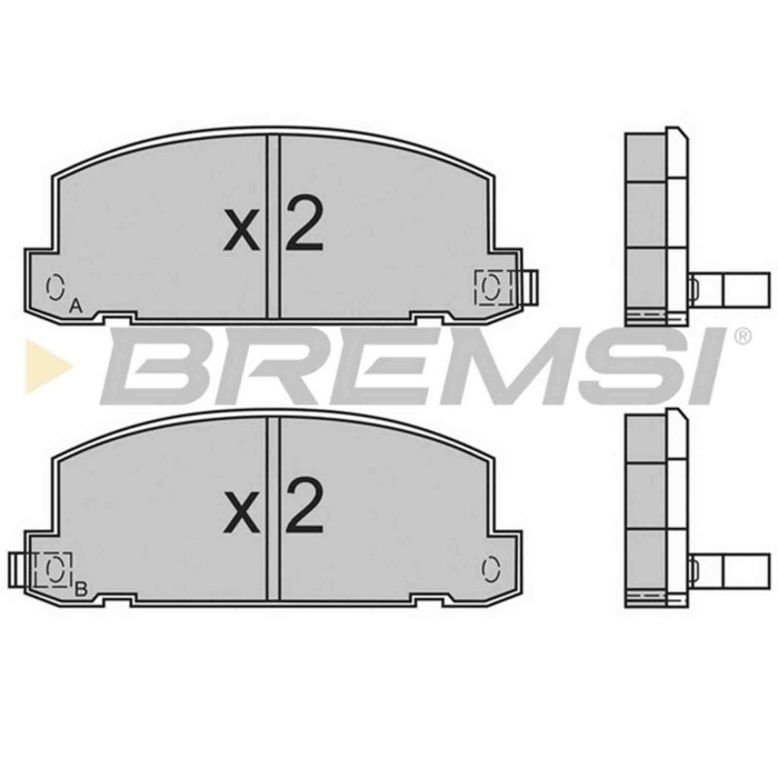 BP2400.JPG Kit Pastiglie Freno Anteriore Isuzu Campo Gemini Gemini Tre Volumi Trooper I Fuoristrada Aperto Bp2400 8-94133-642-1 