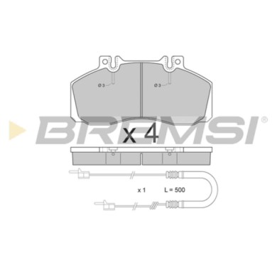 BP2409.JPG Kit Pastiglie Freno Anteriore Mercedes-benz T2/ln1 Furgonato Bp2409 14201520 S.f. Lucas Girling Bremsi