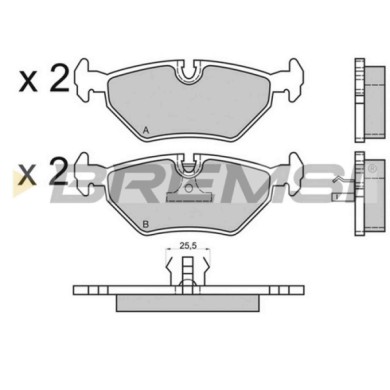 BP2415.JPG Kit Pastiglie Freno Posteriore Bmw 3 (e30) Bp2415 34 21 1 154 221 S.f. Ate Bremsi