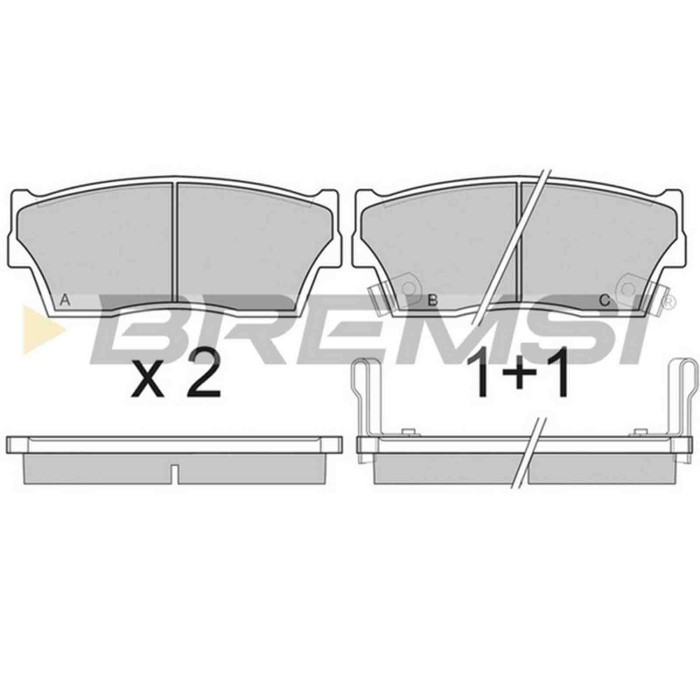 BP2419.JPG Kit Pastiglie Freno Anteriore Geo Tracker Cabrio Tracker Station Wagon Suzuki Vitara Vitara Cabrio X-90 Bp2419 9117 2