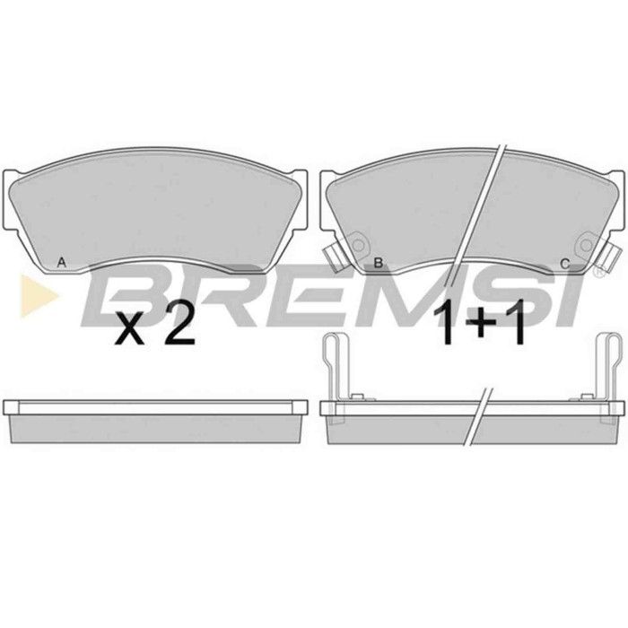 BP2420.JPG Kit Pastiglie Freno Anteriore Subaru Justy Ii (jma Ms) Bp2420 55200-61880 S.f. Sumitomo Bremsi