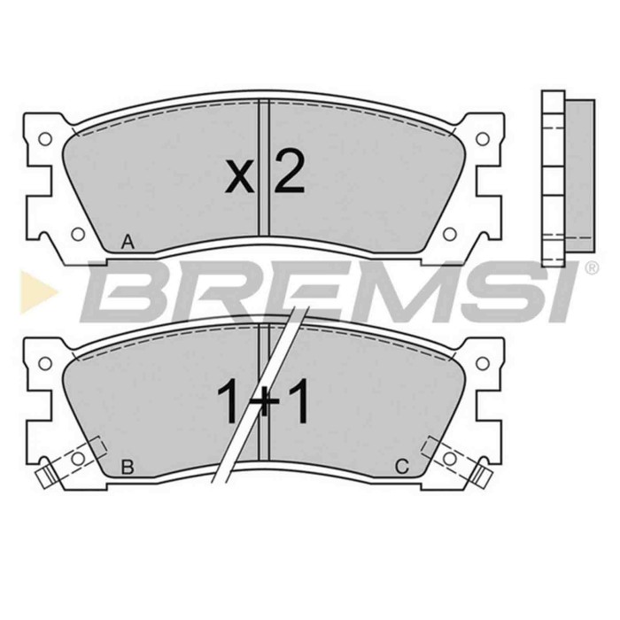 BP2422.JPG Kit Pastiglie Freno Posteriore Mazda 929 Iii Xedos 9 Bp2422 H266-26-48z S.f. Akebono Bremsi