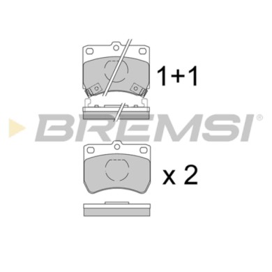 BP2429.JPG Kit Pastiglie Freno Anteriore Kia Pride Tre Volumi Pride Pride Station Wagon Ford Fiesta Iii Mazda 121 I Bp2429 Da19-