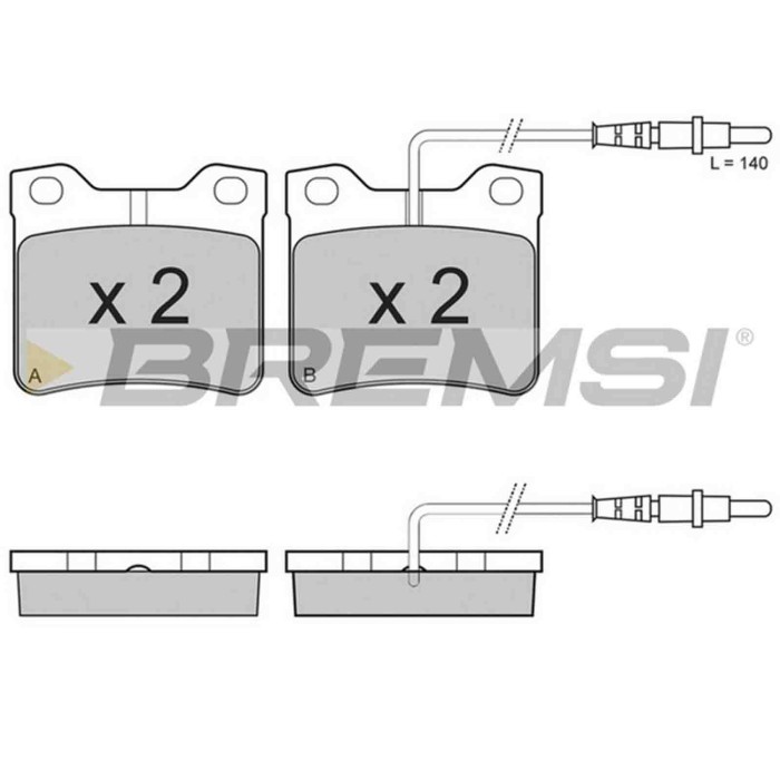 BP2431.JPG Kit Pastiglie Freno Posteriore Peugeot 406 406 Break 406 Coupú 605 607 Bp2431 16 172 533 80 Con Contatto Segnalazione