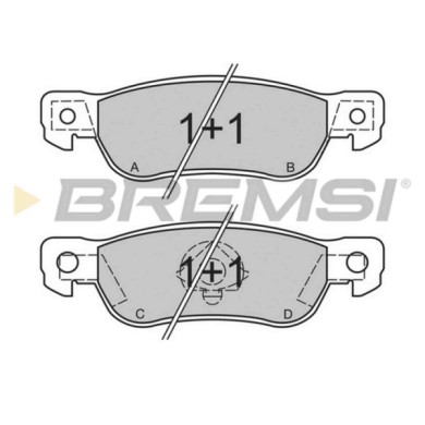 BP2436.JPG Kit Pastiglie Freno Posteriore Isuzu Trooper I Trooper I Fuoristrada Aperto Bp2436 8-94317-037 S.f. Akebono Bremsi